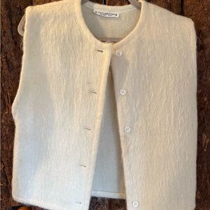 Guy Laroche Elegant Cream Vest size 34 Lama wool
